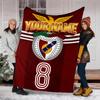 1pc Personalized Name B-Benfica Theme Blanket - Digital Print, Polyester, Cozy for All Seasons, Perfect for Outdoor, and Travel