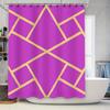 Modern Geometric Yellow Purple Shower Curtain For Bathroom Decor Luxurious Home Textiles Collection By Taurusduan Designs.