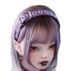 Punk Rivet Headband PU Spiked Hair Hoop Gothic Rock Headwear for Cosplay Unisex Rock Spiked Headwear Accessory