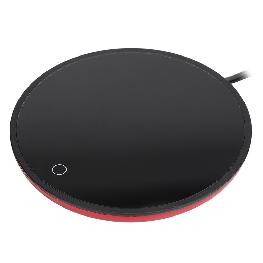 Elektrische Wasserdichte Touch Heiztasse Untersetzer Wärmepad für Kaffee Tee MilchRot US 110V