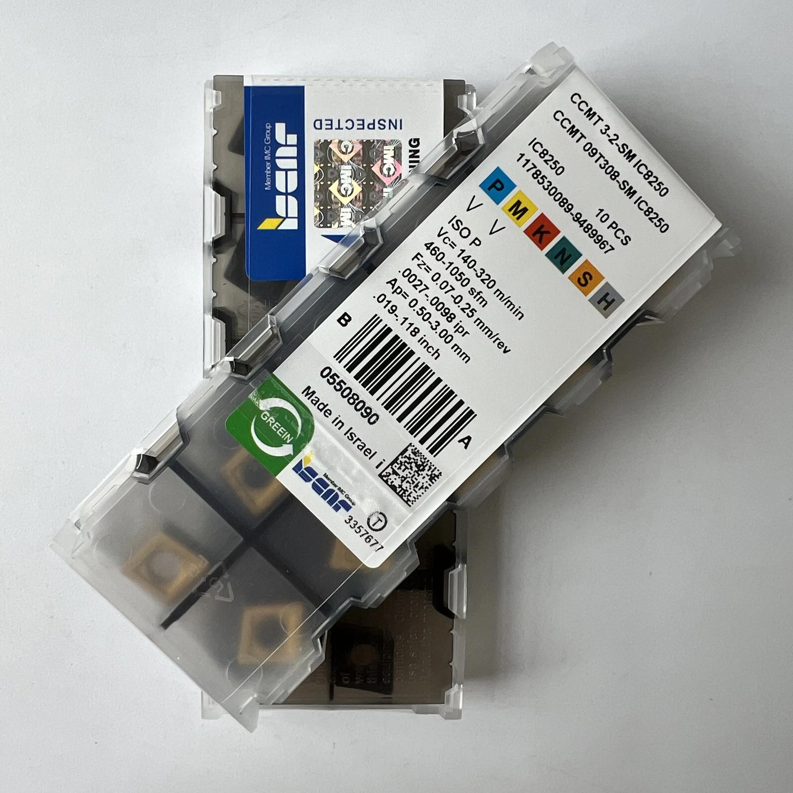 

ISCAR / CCMT09T308-SM IC8250 / Industrial indexable Carbide Inserts 10 Pcs