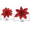 Merry Christmas Xmas Tree Decorations Poinsettia Glitter Flower Christmas Flowers Fake Flowers