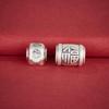 Sterling Silver 999 Luck Transfer Beads: 3D Barrel and Drum Beads for DIY Bracelet Making