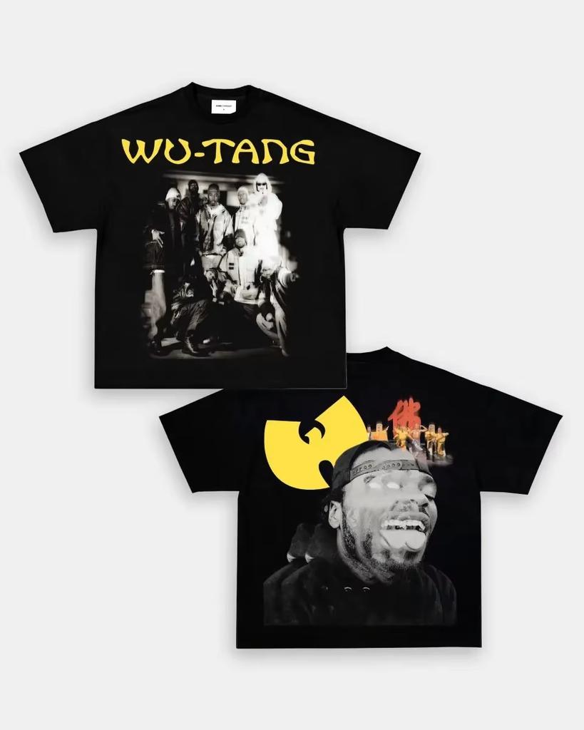 Wu-Tang Clan Print Street Hip Hop Oversized Y2K Unisex Short Sleeve Top Women And Men T-shirt