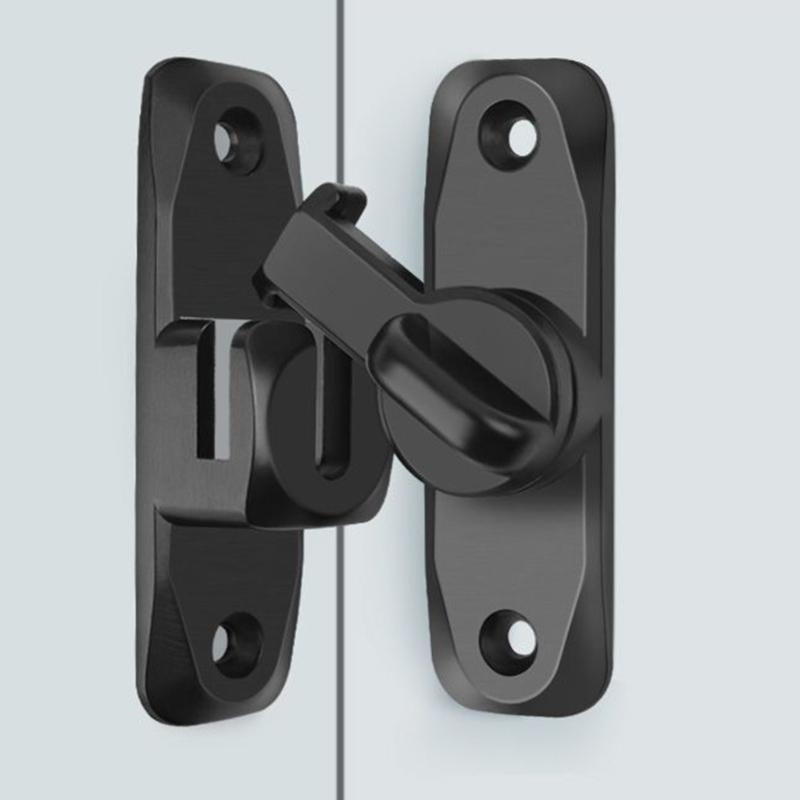 90/180 Degree Barn Door Locks No Drilling Safety Sliding Door Lock Zinc Alloy Flip Safety Door Lock Hardware Enduring