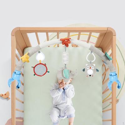 Baby Stroller Arch Toy Hanging Rattle Toy,Early Development,Clip On Mobile Portable Crib