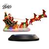 Levitating Holiday Display Lighted Floating Santa Sleigh, Magnetic Levitation Flying Sleigh Ornament with Magic Decoration LED Light, Christmas