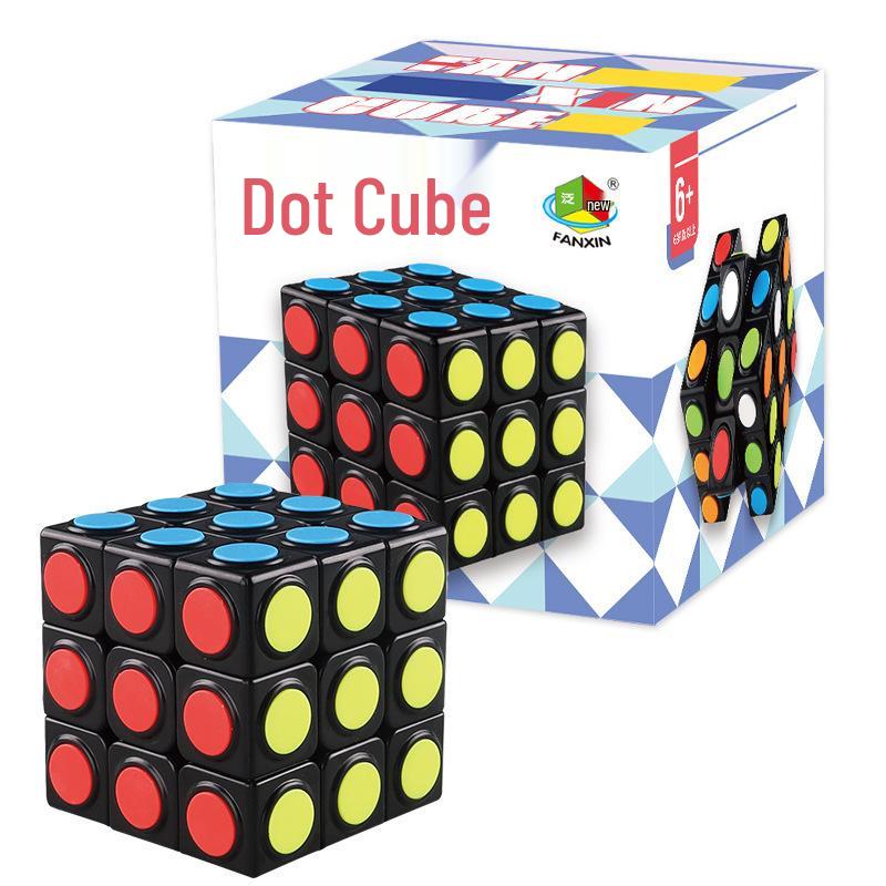 Solid Color Maple Leaf Magic Cube Pyramid Dinosaur Grid Dot Skewed Edge