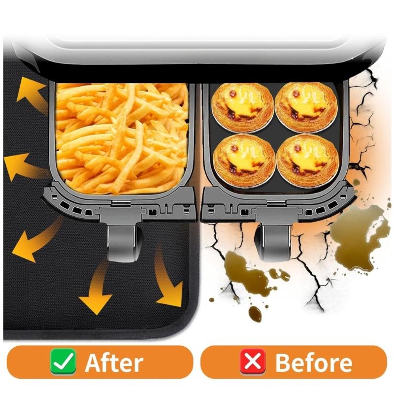 Fire Pit Mat Indoor Thicken Heatproof Mat 60x40CM Oil Proof Waterproof Floor Protector Fiberglass Texture for BBQ Grills