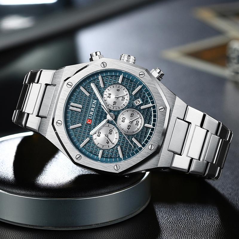 Top Brand Luxury Stainless Steel Waterproof Sport WristWatch Men Chronograph Watch Military Army Male Clock