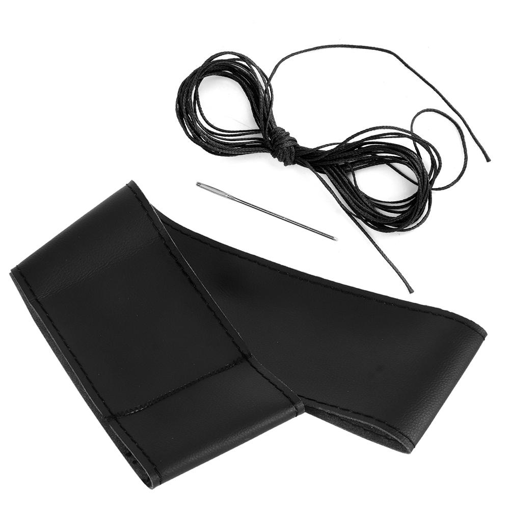 Microfiber Leather Steering Wheel Cover     Sewing Car Interior Accessory 38cmCelsius15in