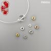 Adjustable S925 Sterling Silver Silicone Flat Beads for DIY Water Drop Bracelets