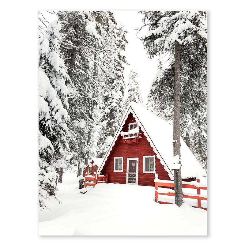 

Рождественский шарф со снеговиком, холст, картина, лось, белка, художественный постер, сосна, лампа для переноски, снежный дом, настенное искусство, украшение для спальни 50x70cm No Framed