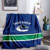 Vancouver Hockey Art Throws Blanket Flannel Blankets Plush for Couch Bed Gifts for Men Women Travel picnic blanket Christmas fan gifts