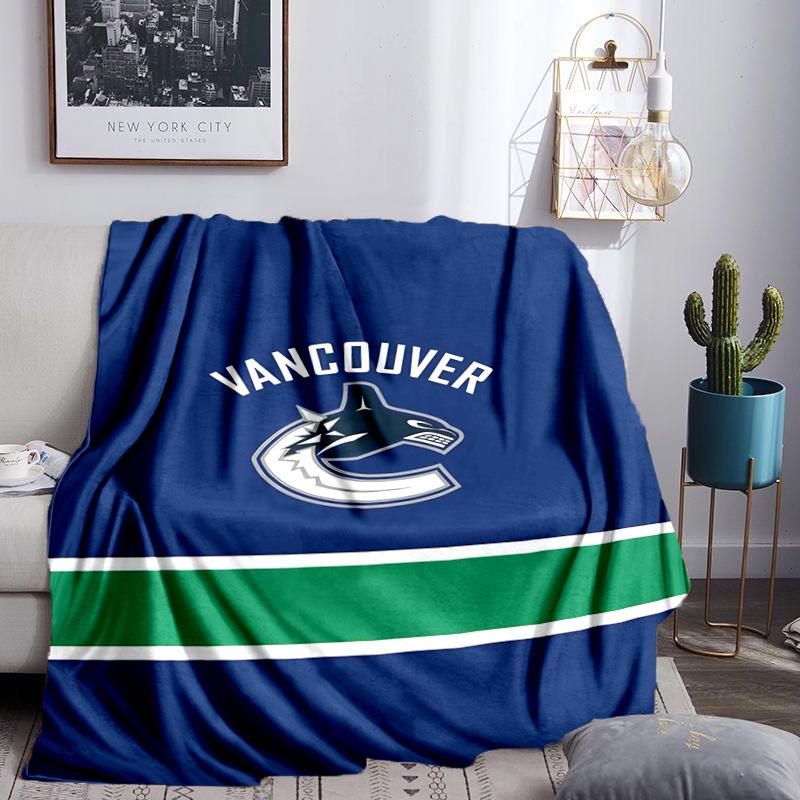 Vancouver Hockey Art Throws Blanket Flannel Blankets Plush for Couch Bed Gifts for Men Women Travel picnic blanket Christmas fan gifts