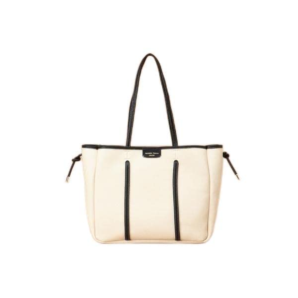 

Сумка-тоут из синтетической кожи с холщовым дизайном, большой размер 00032310130022 [Samantha Thavasa] Женская, цвет не совсем белый