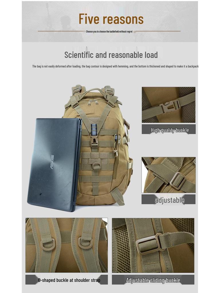 Multifunctional Camouflage Tactical Backpack - Large Capacity for Outdoor Sports & Travel