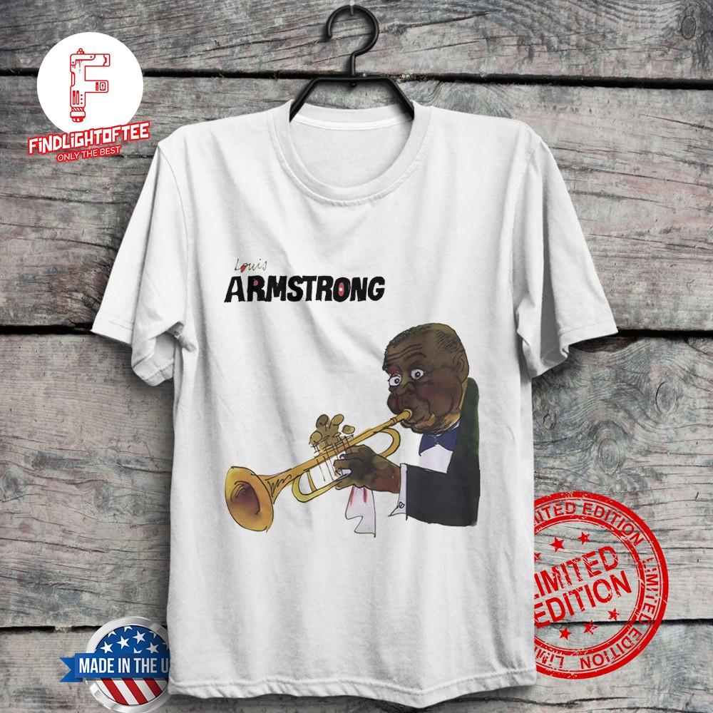 Louis Armstrong & Trumpet T-Shirt Satchmo Jazz Music What A Wonderful World Unisex T-Shirt L