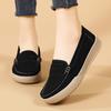 Fashion Flat-soled Doudou Shoes Women's Comfortable One-pedal Black Single Shoes Beef Tendon Sole Versatile Soft-soled Mother Shoes