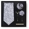 Tie Men'S Net Color Striped Cashew Flower Men'S Tie High Sense 6-Piece Gift Box Men'S Suit Accessories