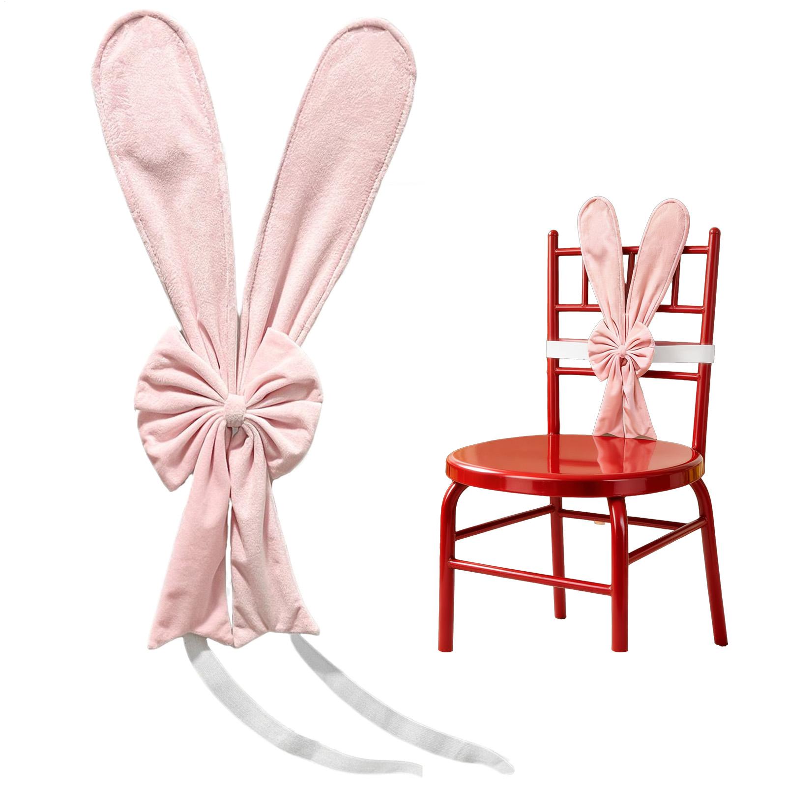 Декор спинки стула в виде ушей Пасхального кролика Пасхальные банты Украшения Ленты для стульев с эластичными ремнями Декор стола для праздничной вечеринки CHINA 4490₽