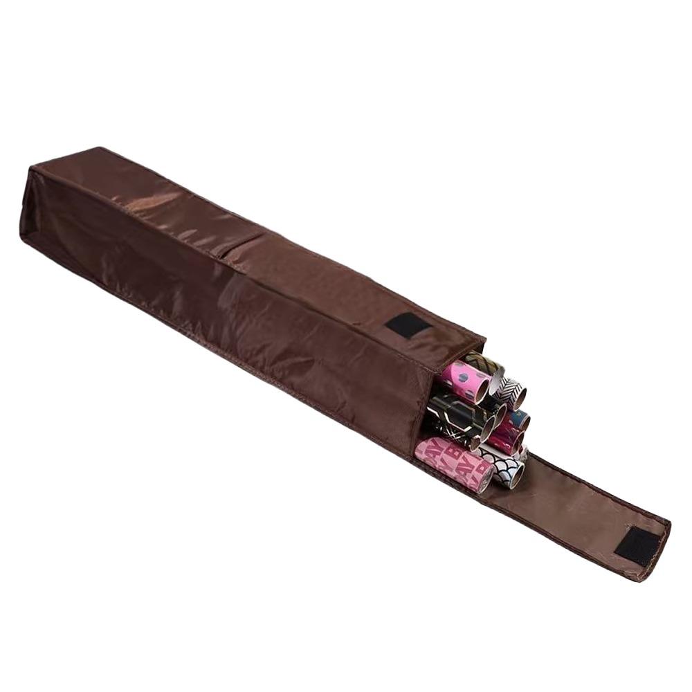 

Oxford Cloth Gift Wrap Storage Bag Side Pocket Gift Wrapping Roll Organizer Store кавовий