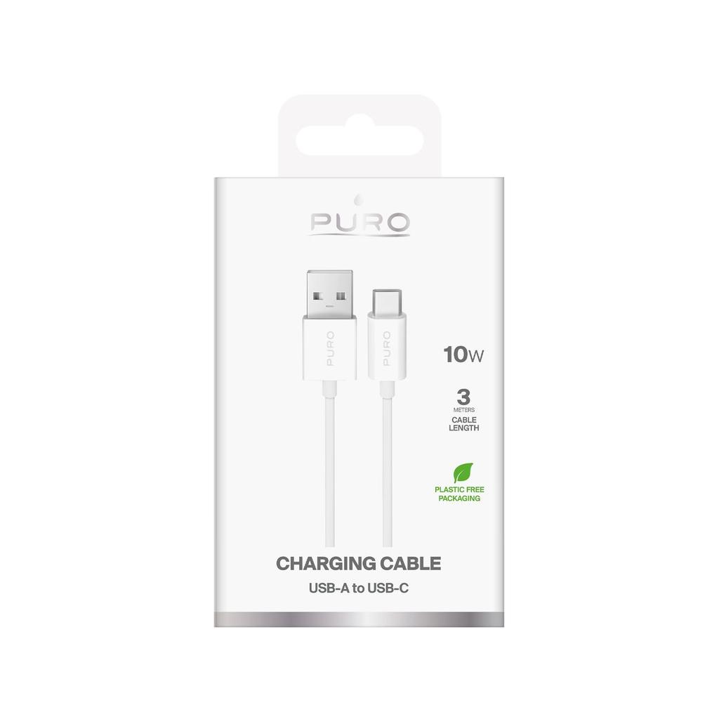 Usb-A - Usb-C Tpe 10W 3M Cable - White