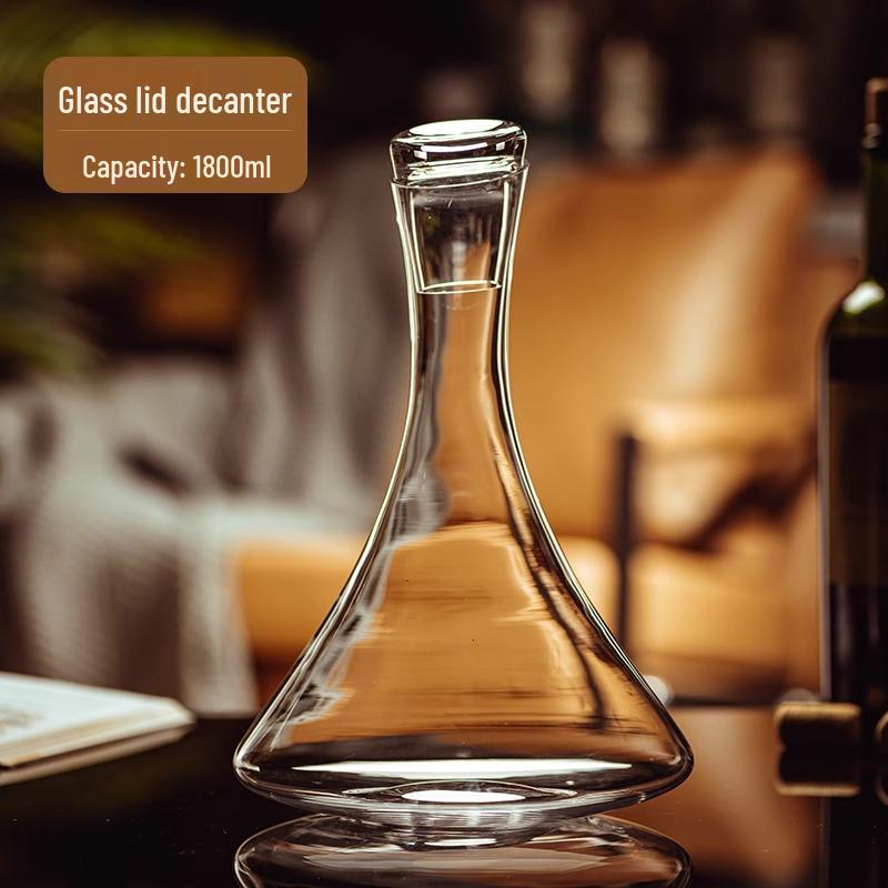 Elegant Iceberg Lead-free Crystal Red Wine Decanter & Fast Dispenser Set