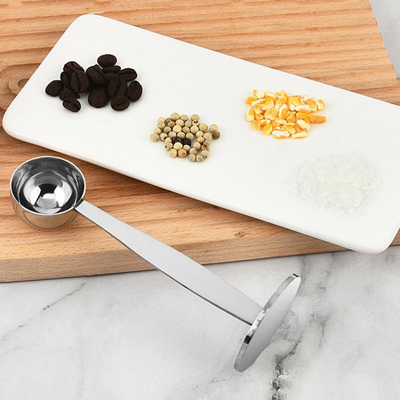 

15Ml Stainless Steel Stand Tamper Spoon 2 In 1 Coffee Scoop Portable Coffee Powder Measuring Scoop Kitchen Seasoning Spoon Tool