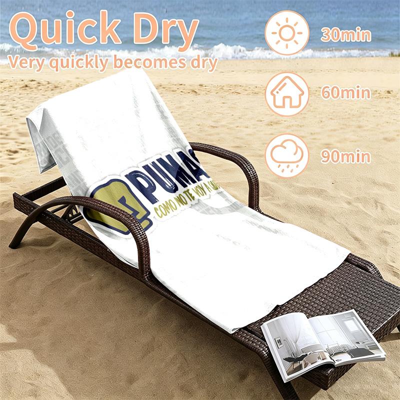 Club universidad nacional pumas Beach towels also serve as bath towels summer essential a musthave for the outdoors the beach and the pool