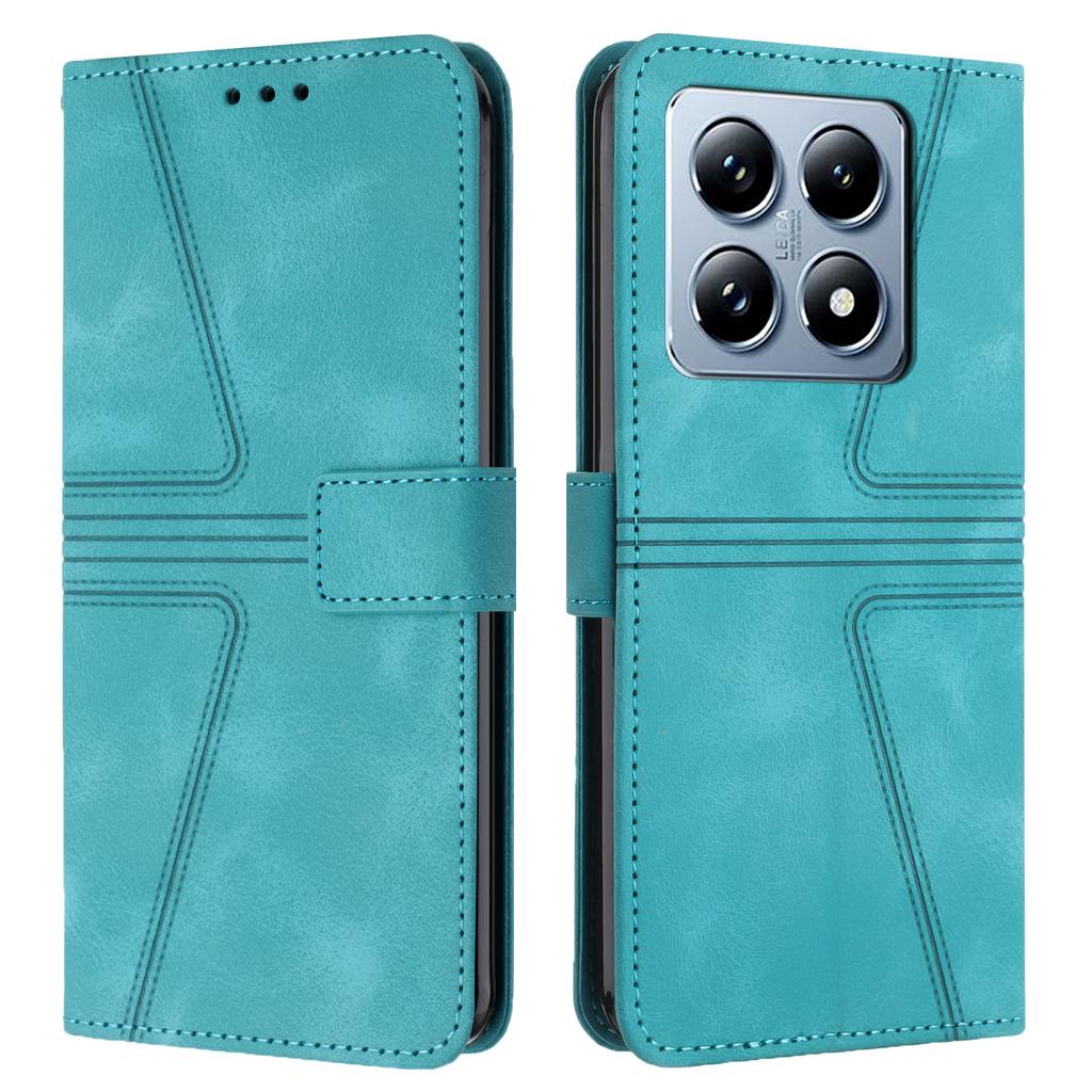 For Xiaomi 14T Pro Case Triangle Imprinted Anti-Scratch Phone Wallet Cover