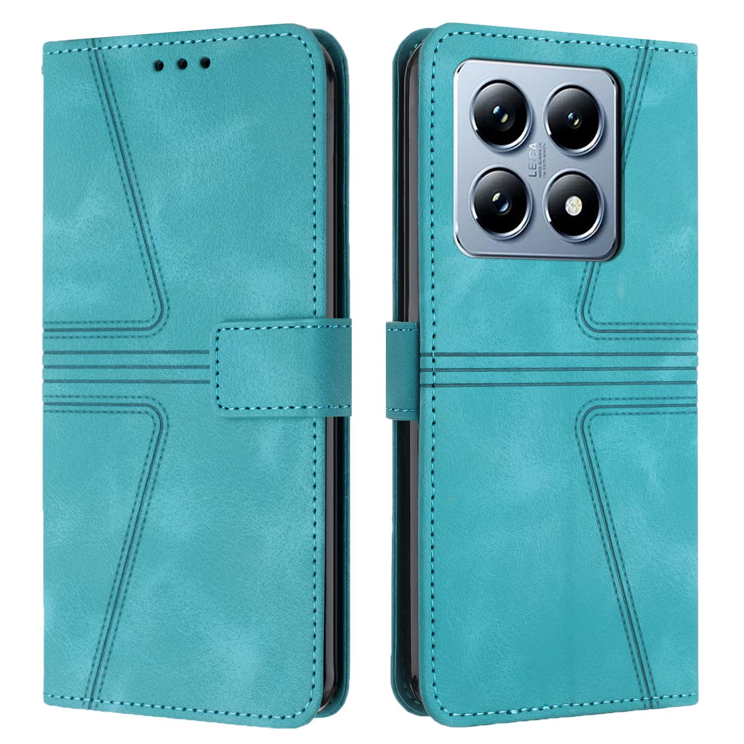 For Xiaomi 14T Pro Case Triangle Imprinted Anti-Scratch Phone Wallet Cover C