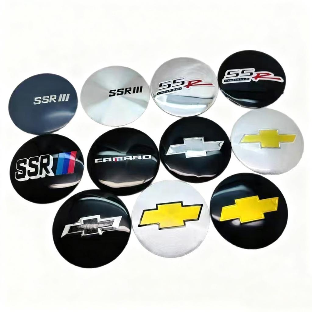 56-65mm Car Wheel Center Hub Cap Emblem Sticker Accessories For Chevrolet Cruze Sonic Silverado Trax Camaro Captiva Aveo Z71 SSR