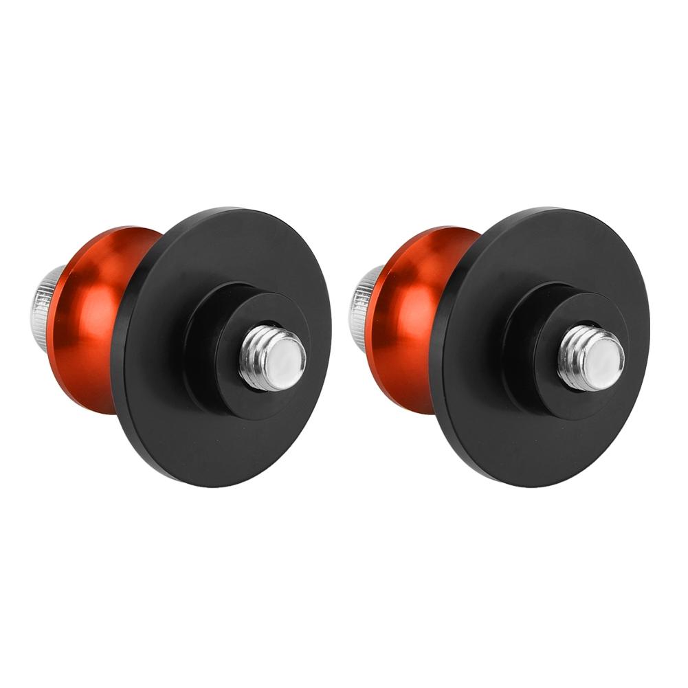2pcs 10mm Motorcycle CNC Rear Stand Swing Arm Spool Sliders Stand Swingarm Bobbins (Orange)