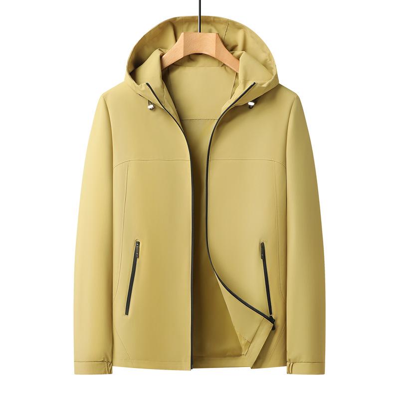 Men's Thin Hooded Cropped Jacket: Spring-Autumn 2026 Business Casual Outerwear