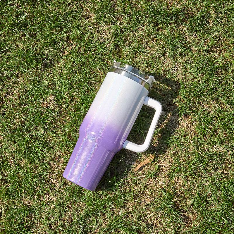 Thermos Bottiglia Arcobaleno 40oz Tazza Acciaio Inossidabile Termica Mantiene Freddo e Caldo Borraccia Con Manico Tazza Termica Auto Anti-perdita