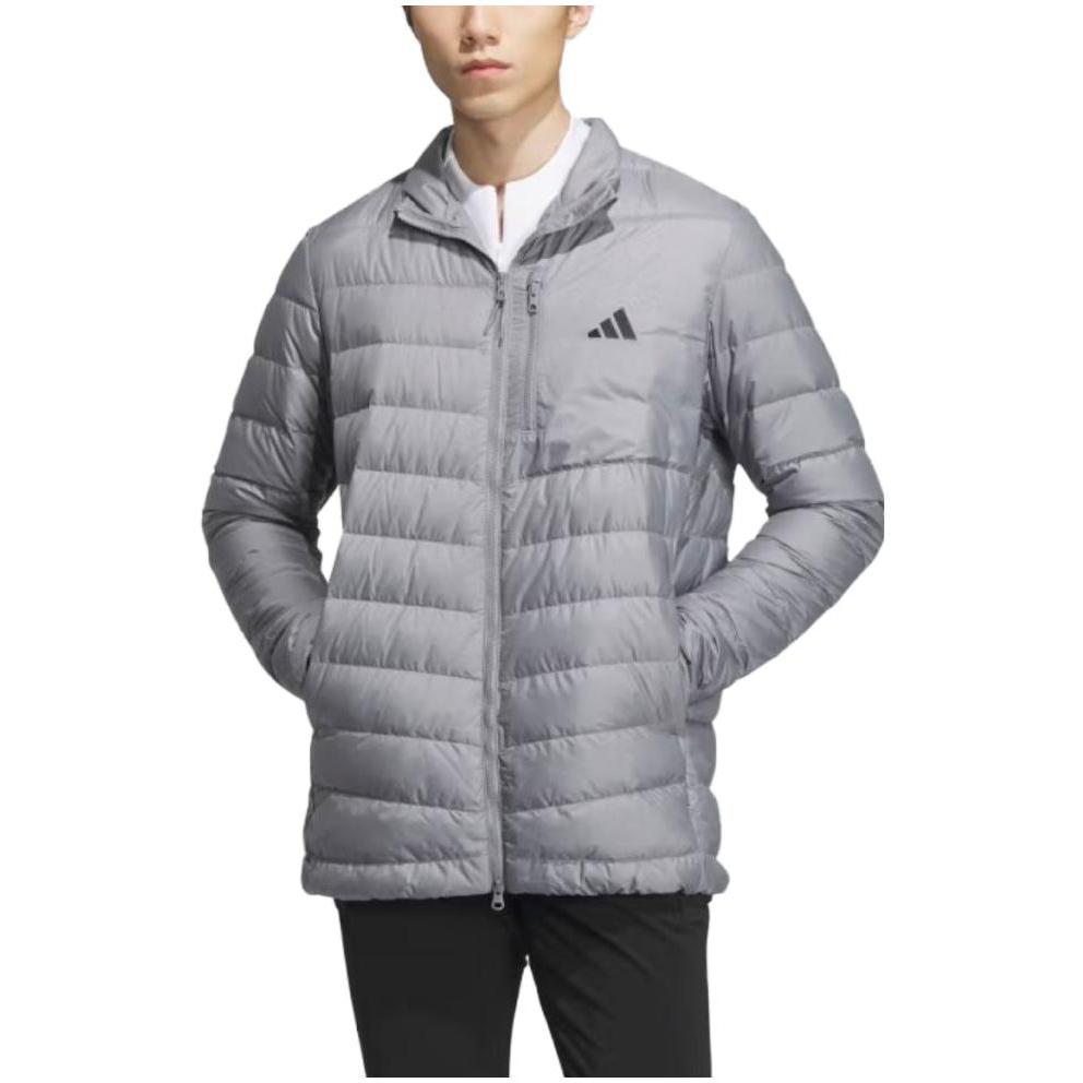 adidas Down Jackets Men's Gray Stand Collar Moderate Down Jacket HZ6069