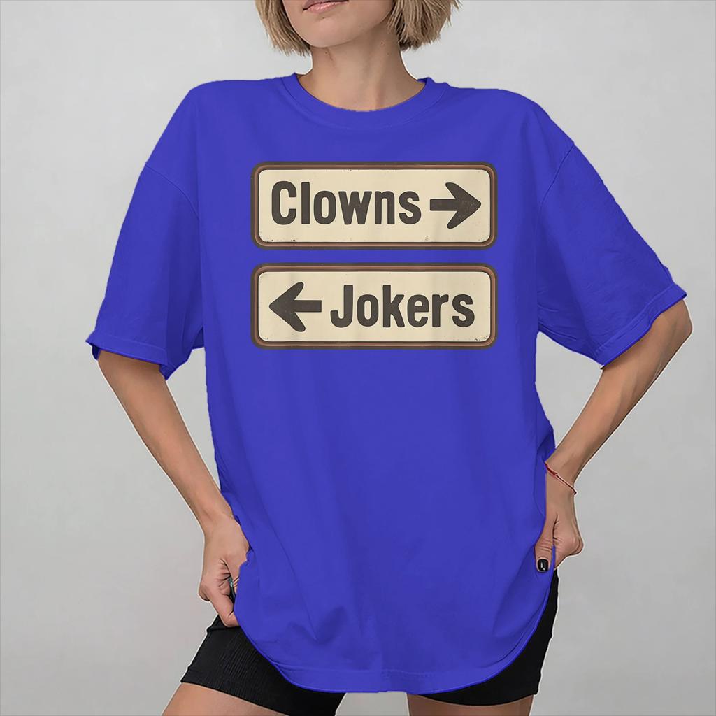 Richtung Clowns nach links Jokers nach rechts Merch Unisex Unisex Sommer Mode T-Shirt Baumwolle T-Shirt Bedrucktes T-Shirt Kleidung