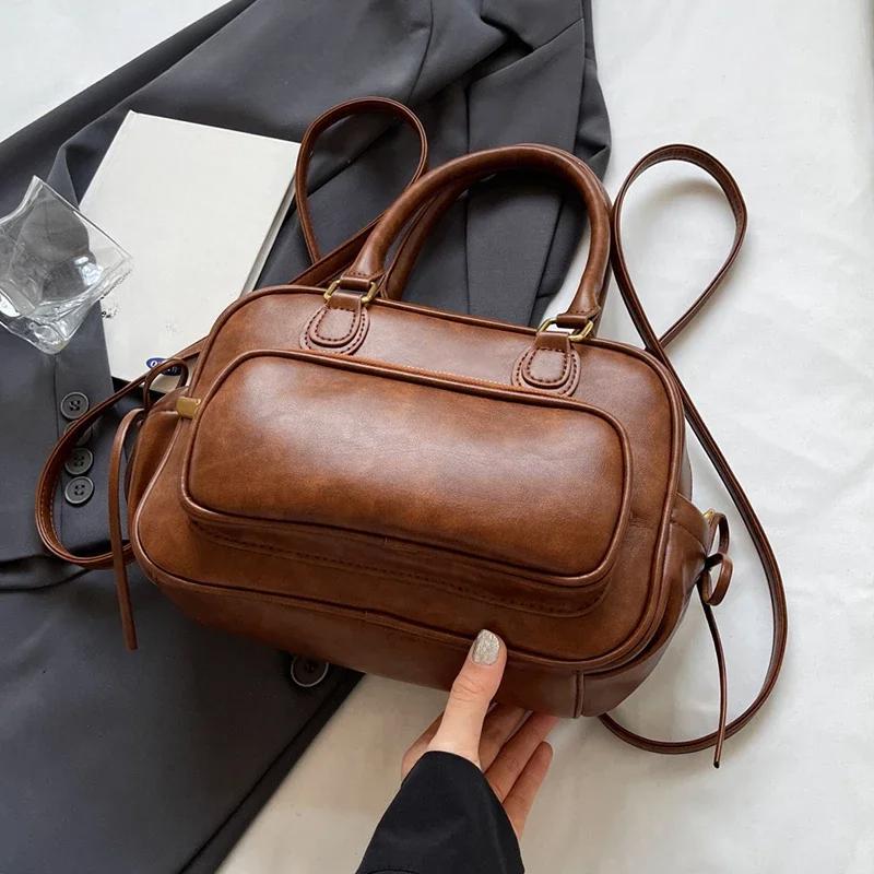 Small Cute PU Leather Crossbody Bags with Short Handle for Women 2026 Winter Luxury Fashion Shoulder Bag Handbags