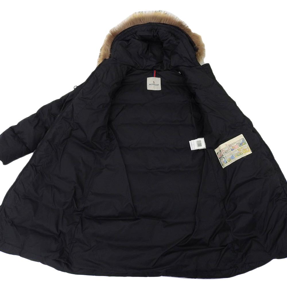 MONCLER MONCLER MESSINA fur hood down coat for women, black, 0 coat 0 blackUsed