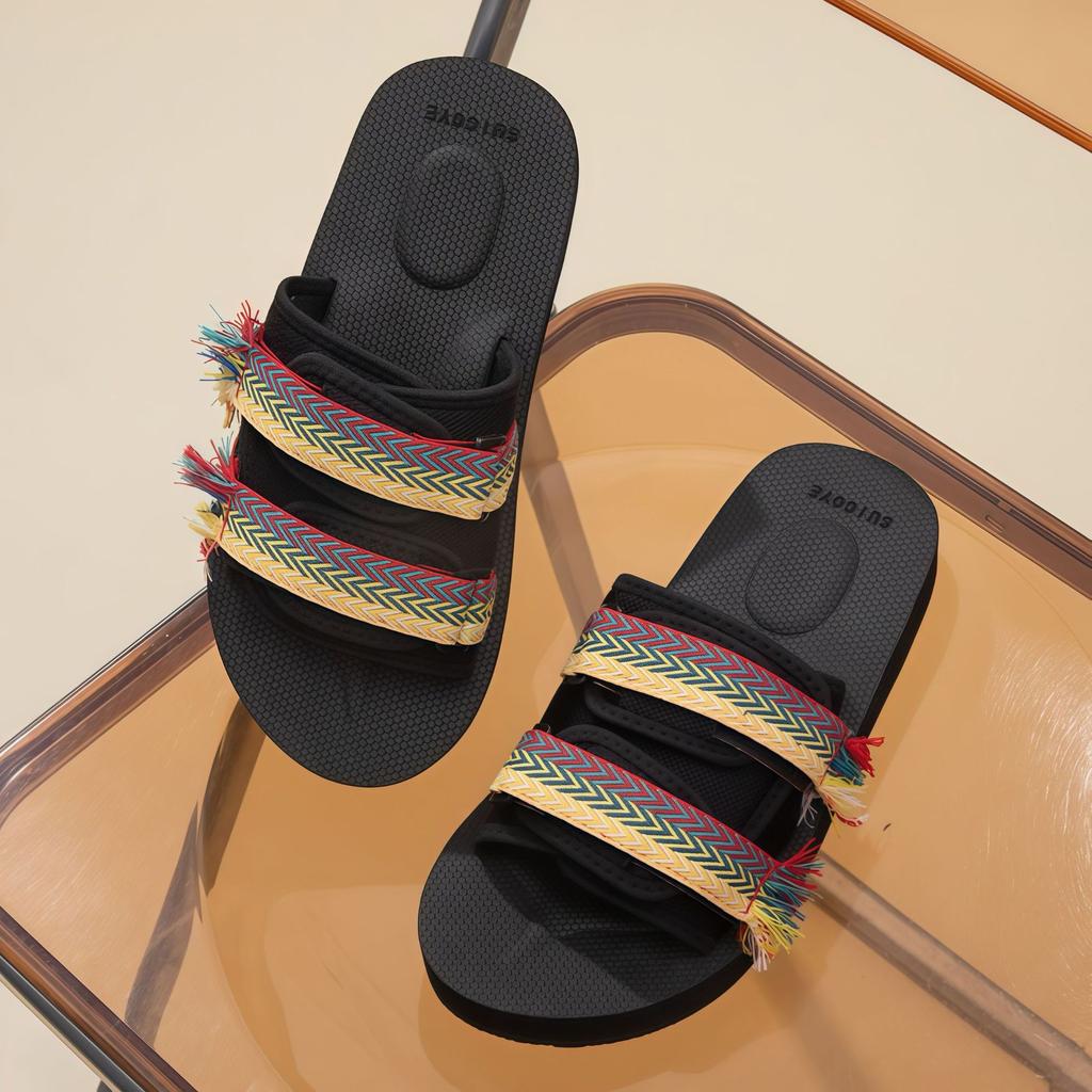 Letní nové pantofle na silné podrážce, ležérní venkovní nošení, protiskluzové jednoslovné nazouváky, pánská a dámská móda, cool pantofle, cool pantofle ven