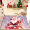 Cross-border Cartoon Christmas Decorative Carpets Christmas Holiday Printed Door Mats Water-absorbing Non-slip Door Mats