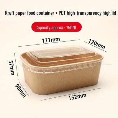 Boîtes Repas Jetables en Papier Kraft HANDUNYOU