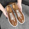 Fashion Spring New Luxury Brand Mens Shoes Leather High Quality Oxford Shoes Lace-up Leather Designer White Sole Casual Shoes Footwear