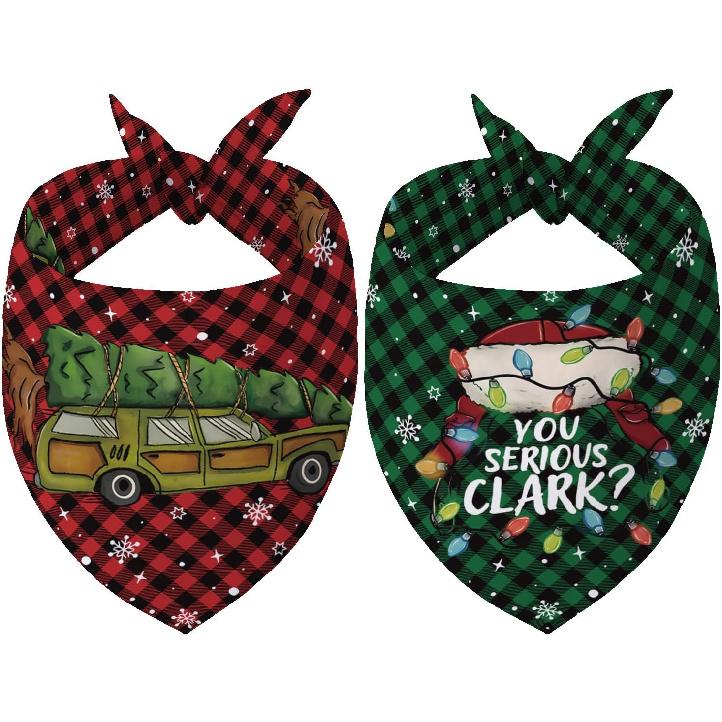 Griswold Family Cousin Eddie Christmas Vacation Dog Bandanas - Funny Christmas Dog Scarf for New Year, Winter & Xmas Decor