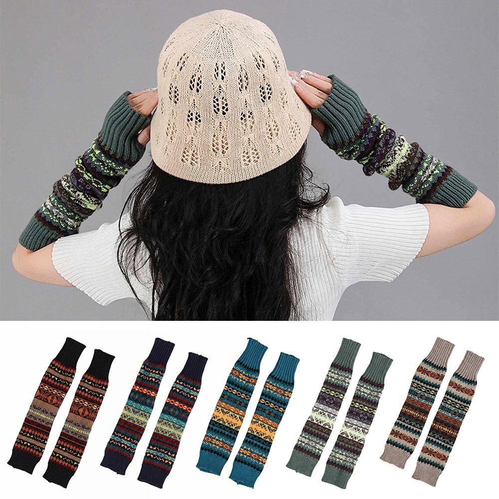 Thicken Bohemian Style Socks Lengthen Knitting Gloves New Calf Socks Versatile