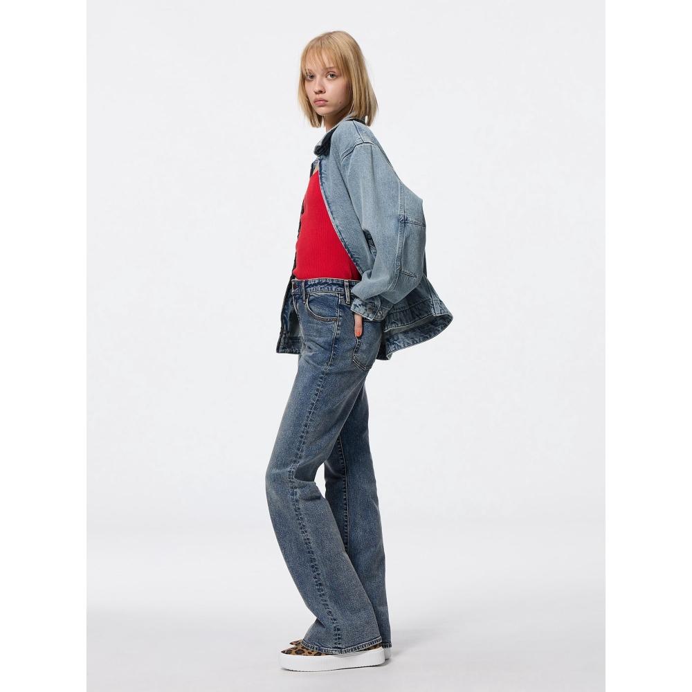 GU by Uniqlo Slim Flare Jeans+ec  Long Length 
