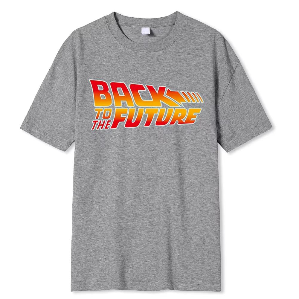 Zurück in die Zukunft T-Shirt Herren Damen Baumwolle Bedrucktes T-Shirt Sommer Kurzarm Film Hip Hop T-Shirt Straße Baumwoll-T-Shirt