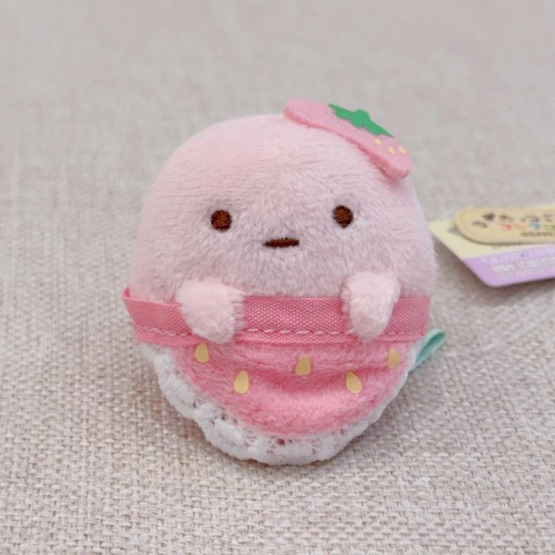 Süße Rosa Sumikko Gurashi Erdbeer Dango Mini Plüschpuppe Niedliche Schleife San-X Sumikko Gurashi Dango Maskottchen Weiches Flauschiges Stofftier