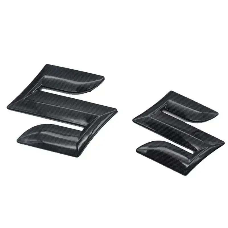 Conjunto de Emblema de Grade Frontal e Adesivo de Emblema de Porta-malas Traseiro em ABS para Suzuki S-Cross, Vitara, Swift, SX4, Alivio - Acessórios de Logo para Carro